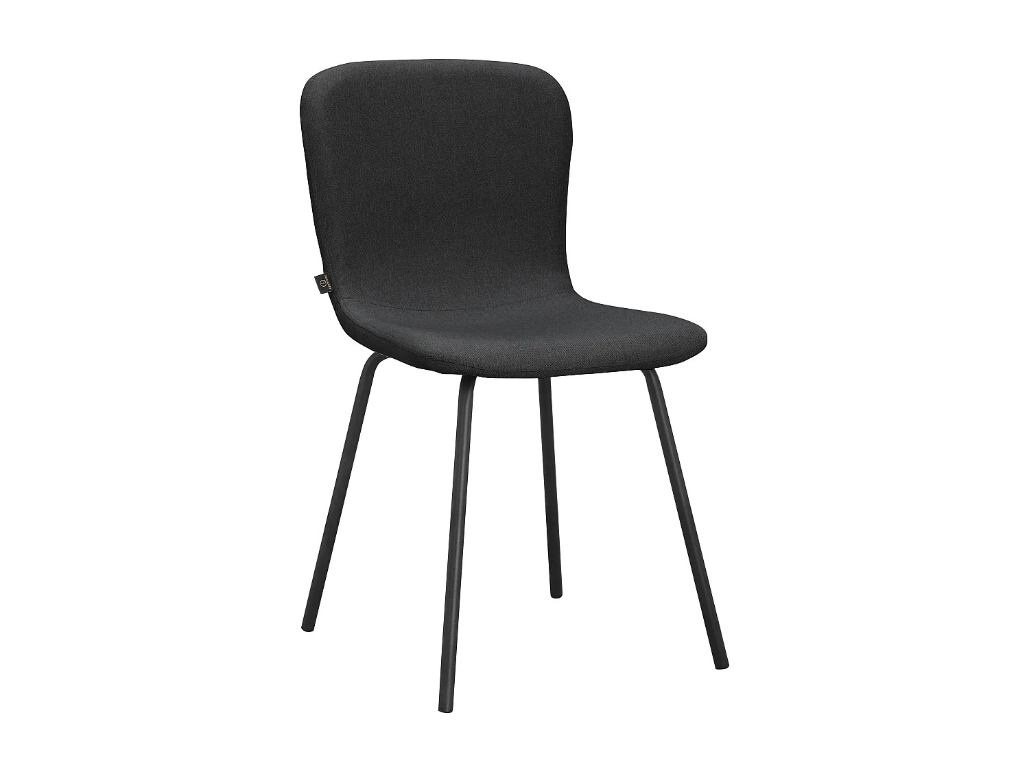Ulmar | Lot de 2 chaises de salle à manger en tissu anthracite