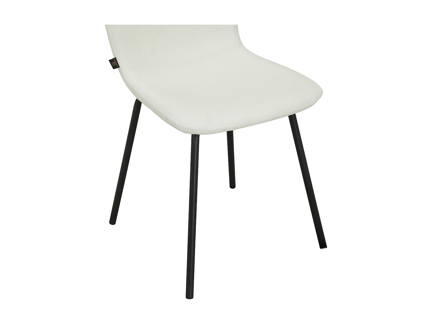 Ulmar | Lot de 2 chaises de salle à manger en tissu crème