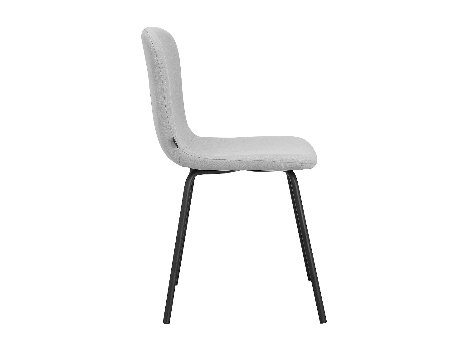 Ulmar | Lot de 2 chaises de salle à manger en tissu gris clair