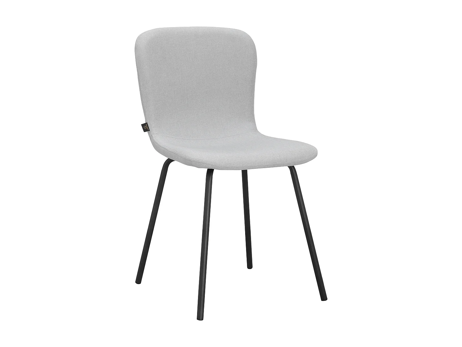 Ulmar | Lot de 2 chaises de salle à manger en tissu gris clair