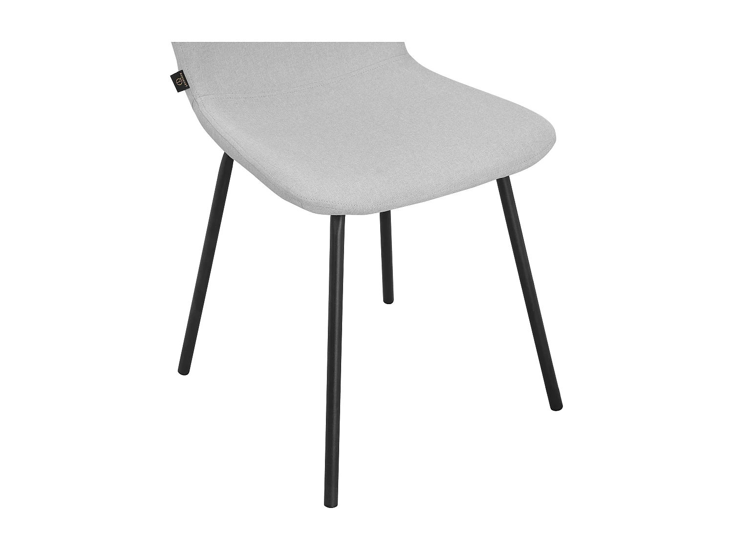 Ulmar | Lot de 2 chaises de salle à manger en tissu gris clair