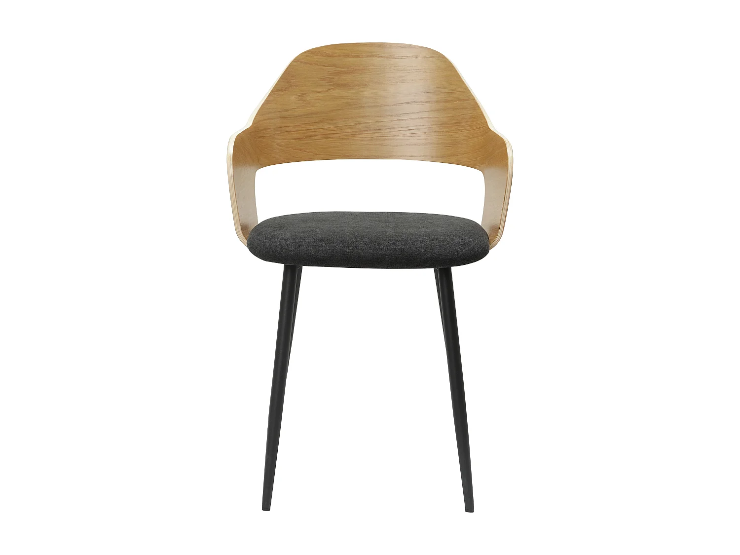 Graham | Ensemble de salle à manger avec 1 table et 4 chaises en chêne aspect noir