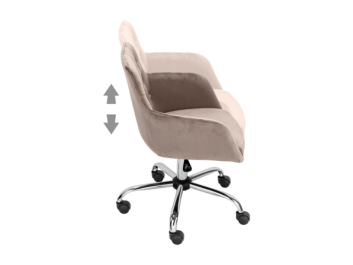 Perry | Sillón de oficina Taupe Velour
