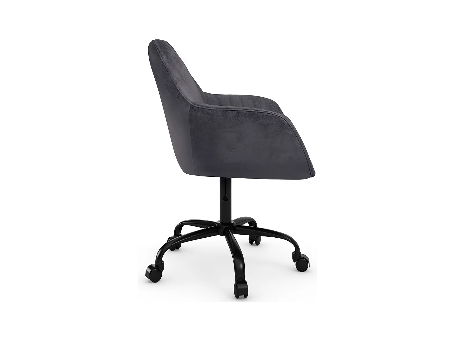 Perry2 | Fauteuil de bureau Anthracite Velour