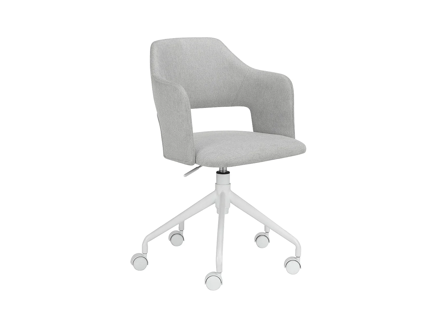 Sanna | Silla de oficina en gris claro metálico