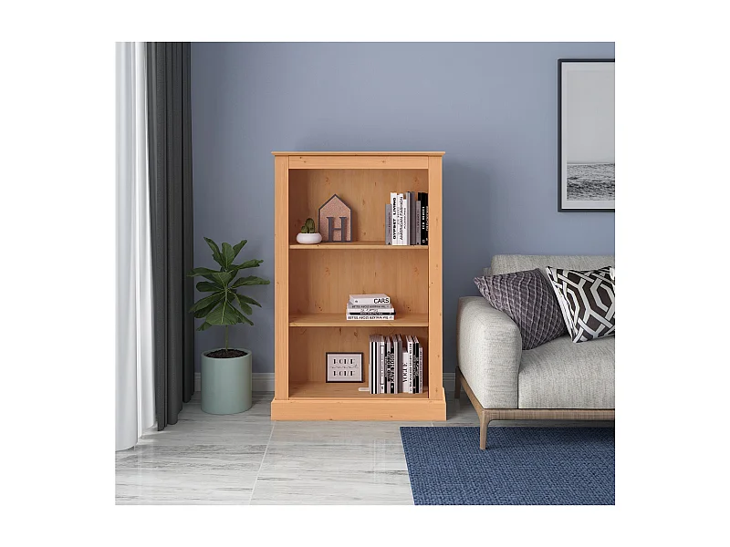 Mille | Bibliothèque avec 2 étagères en pin nature
