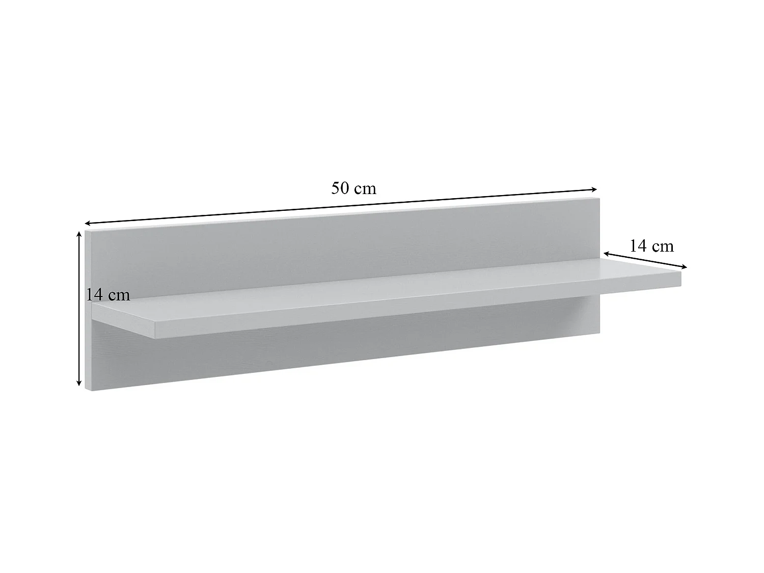 Alby II | Kichen plank 50x14x14 cm in grenen grijs
