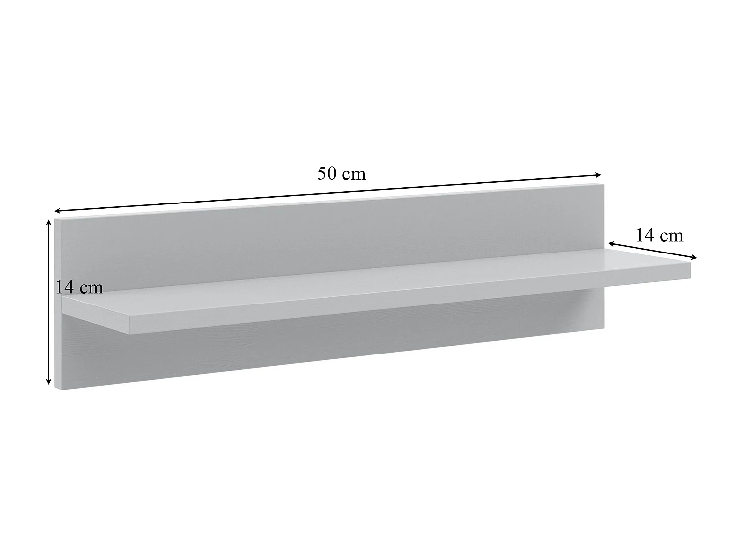 Alby II | Étagère Kichen 50x14x14 cm en gris sapin