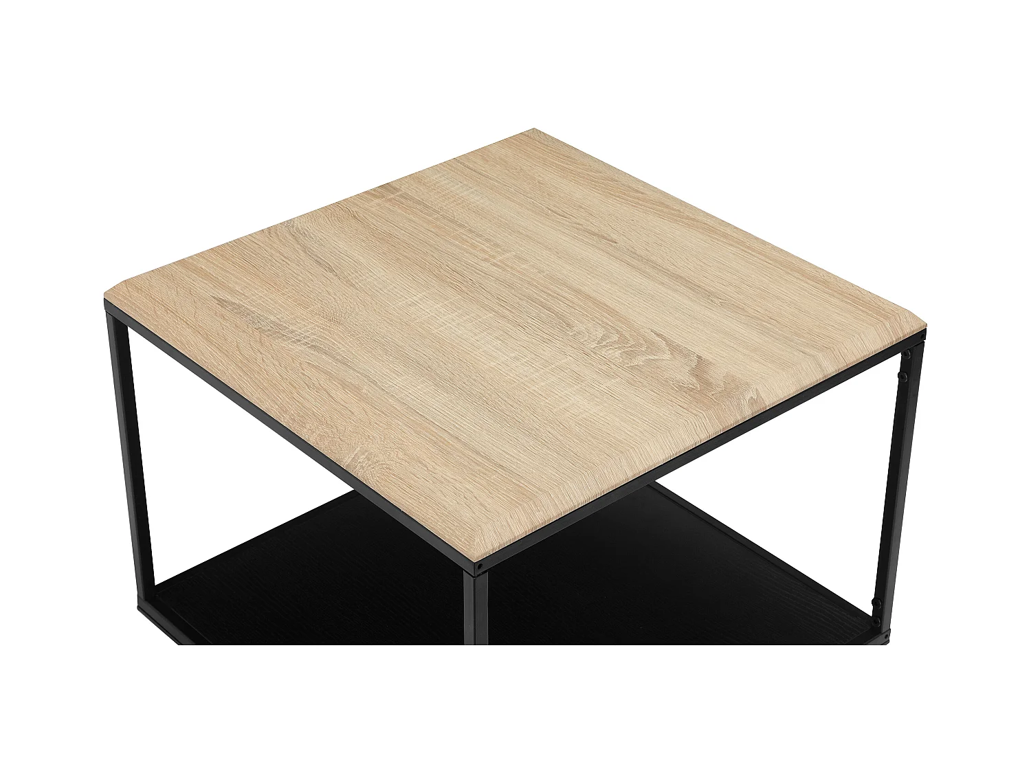 Taion | Tavolino da caffè quadrato in rovere look nero