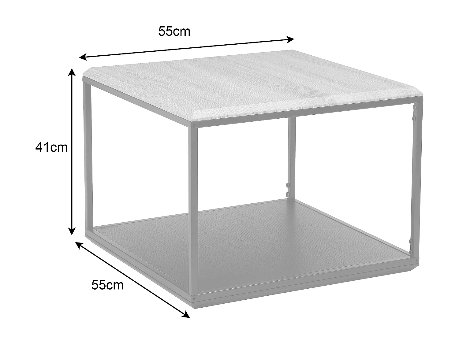 Taion | Table basse carrée chêne aspect noir