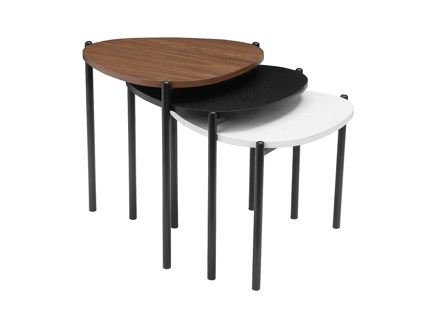 Alek | Tavolino da caffè Set di 3 in multicolore