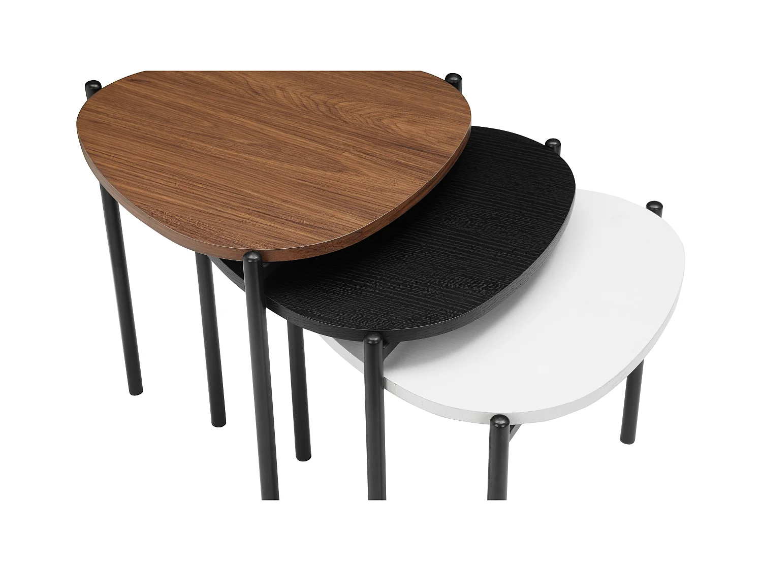 Alek | Tavolino da caffè Set di 3 in multicolore