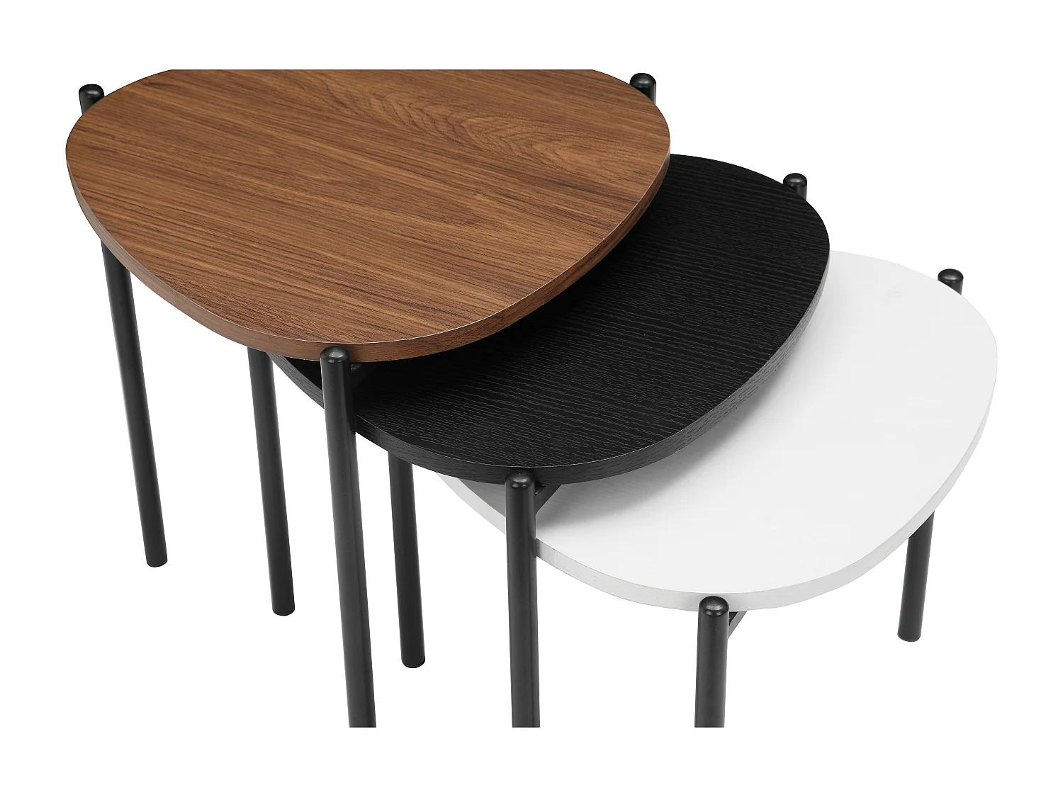 Alek | Set de table basse de 3 en multicolore