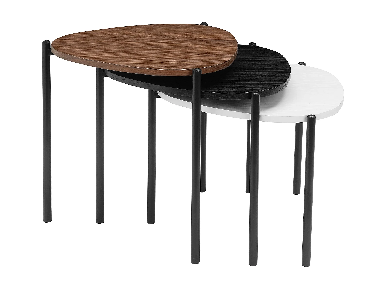 Alek | Set de table basse de 3 en multicolore