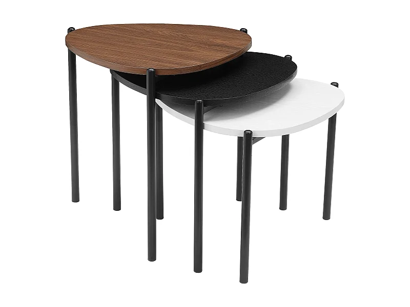 Alek | Set de table basse de 3 en multicolore