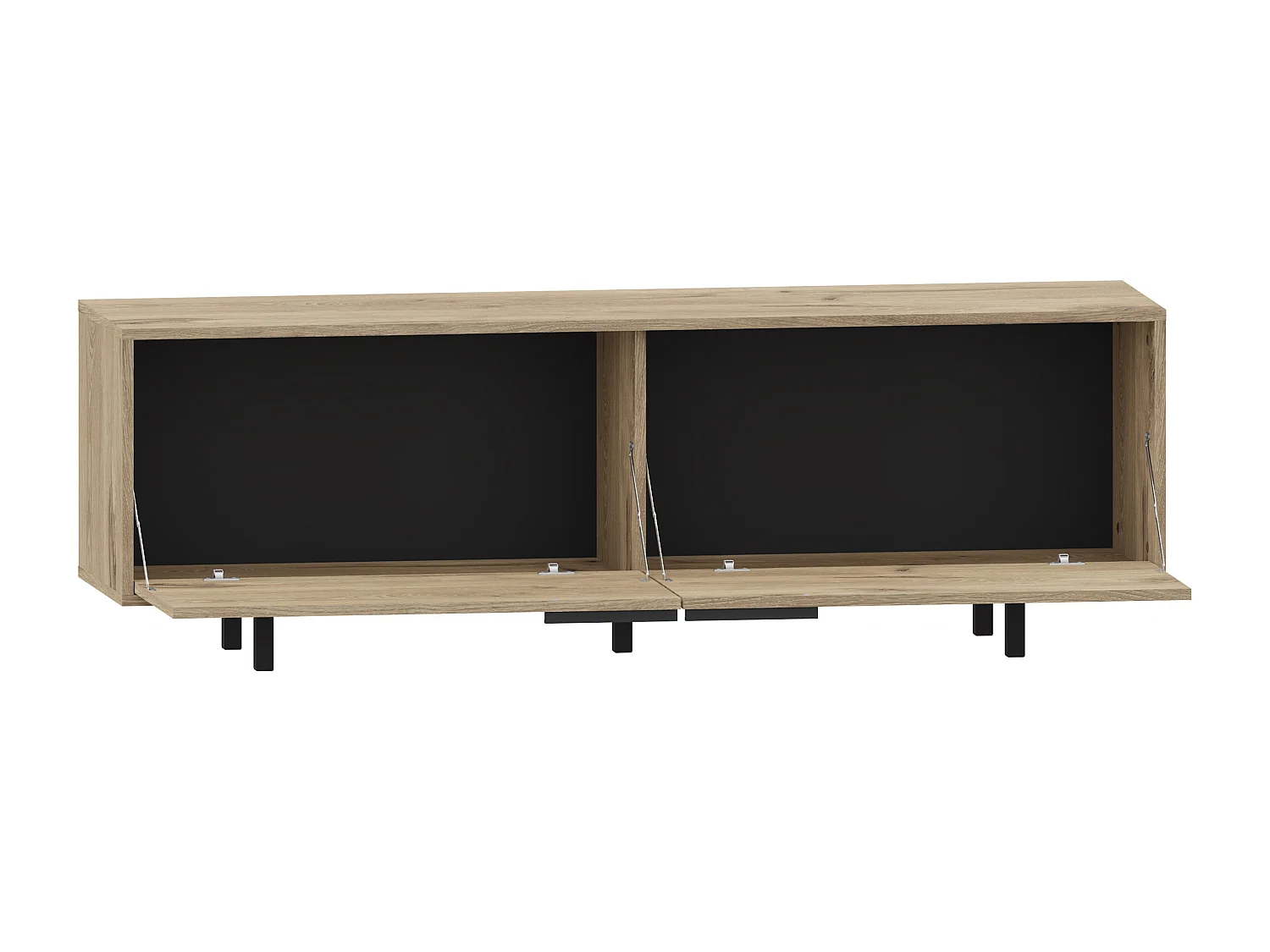 Alberto-TV-meubel 150cm met 2 klepdeuren in Eiken look