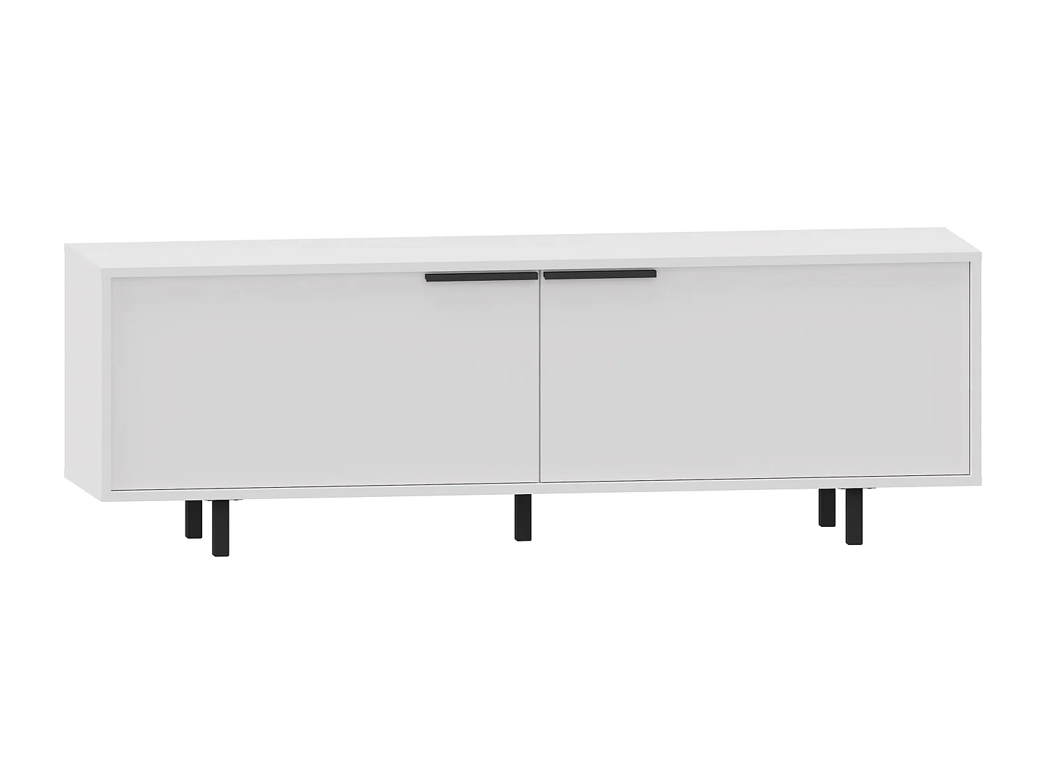 Alberto | Mueble TV 150cm con 2 puertas abatibles en blanco