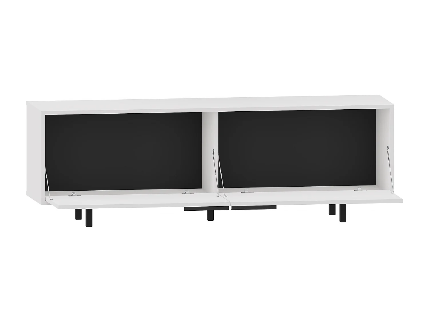 Alberto | Mueble TV 150cm con 2 puertas abatibles en blanco