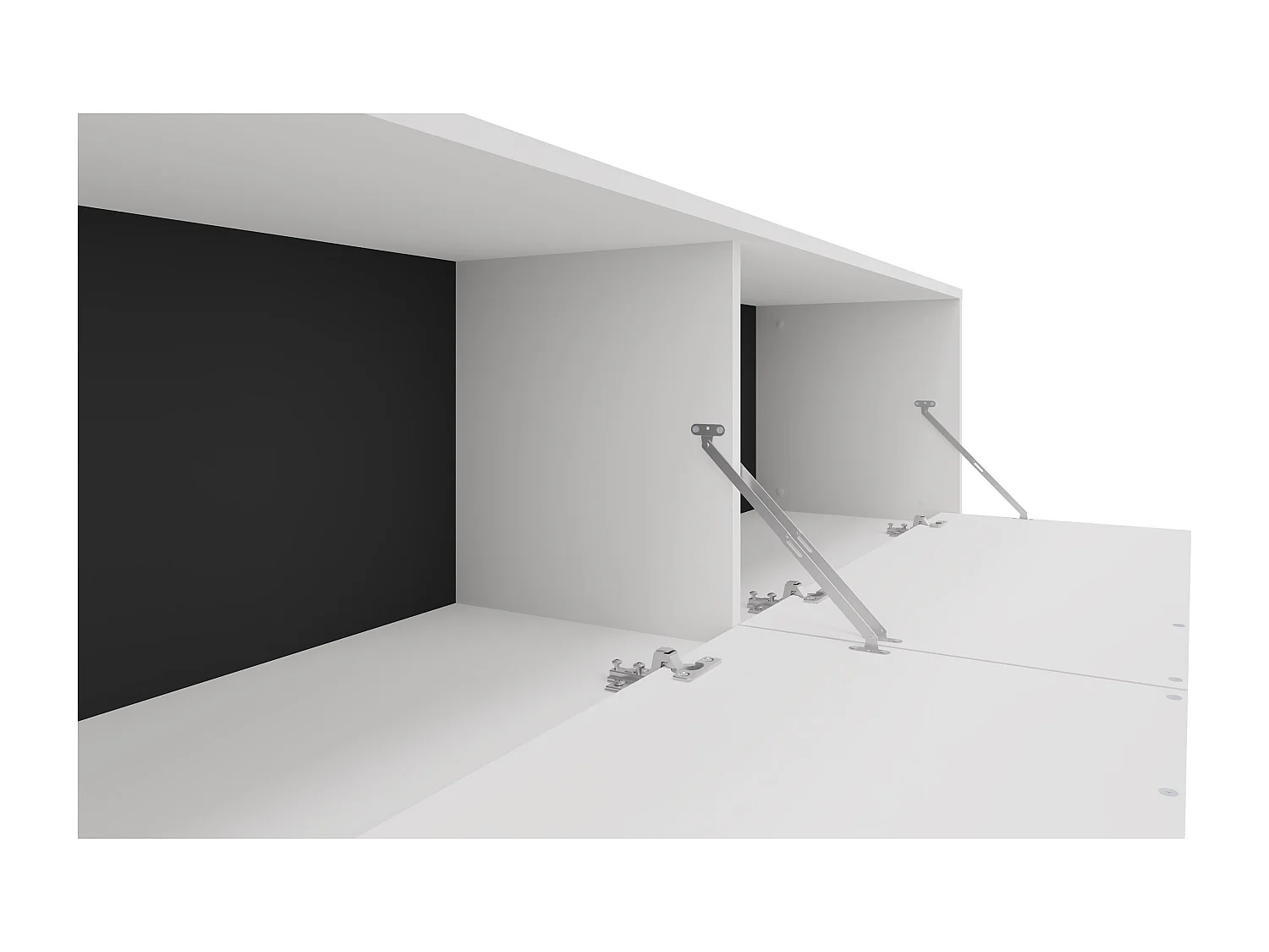 Alberto | Mueble TV 150cm con 2 puertas abatibles en blanco