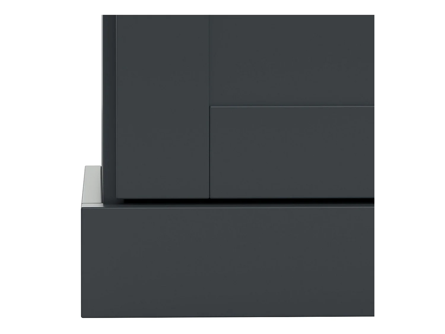 Motala | Buffet à 3 portes / 3 tiroirs en chêne aspect anthracite