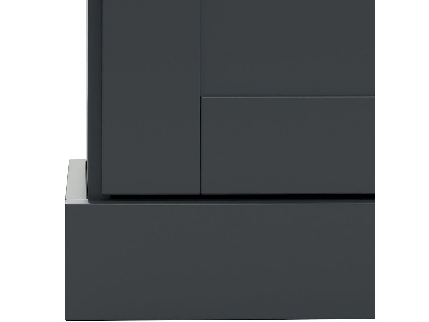 Motala | Buffet à 3 portes / 3 tiroirs en chêne aspect anthracite