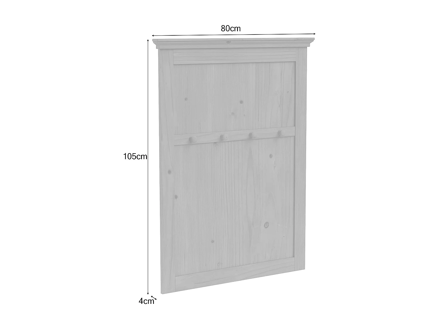 Selma-Paneel Wit en bevlekte was