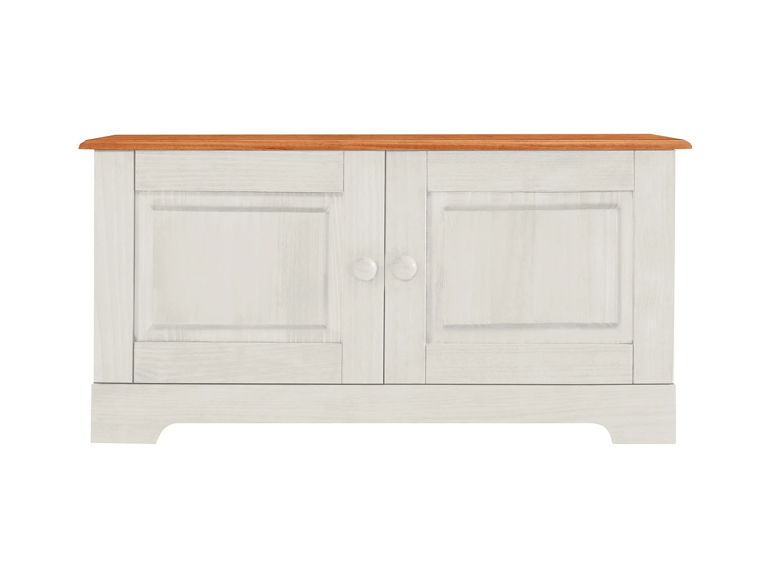 Lisa-Bankje met 2 Deurtjes in Wit Grenen