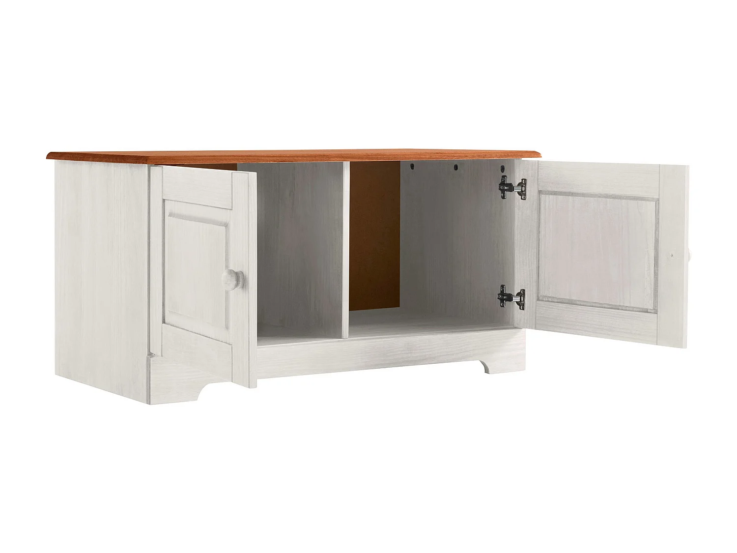 Lisa | Banc avec 2 Portes en Pin Blanc