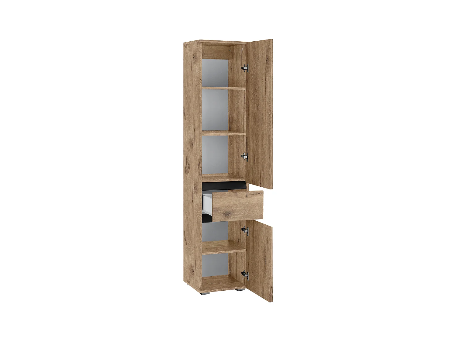 Wisla  | Mueble de baño con 2 puertas y 1 cajón en aspecto roble