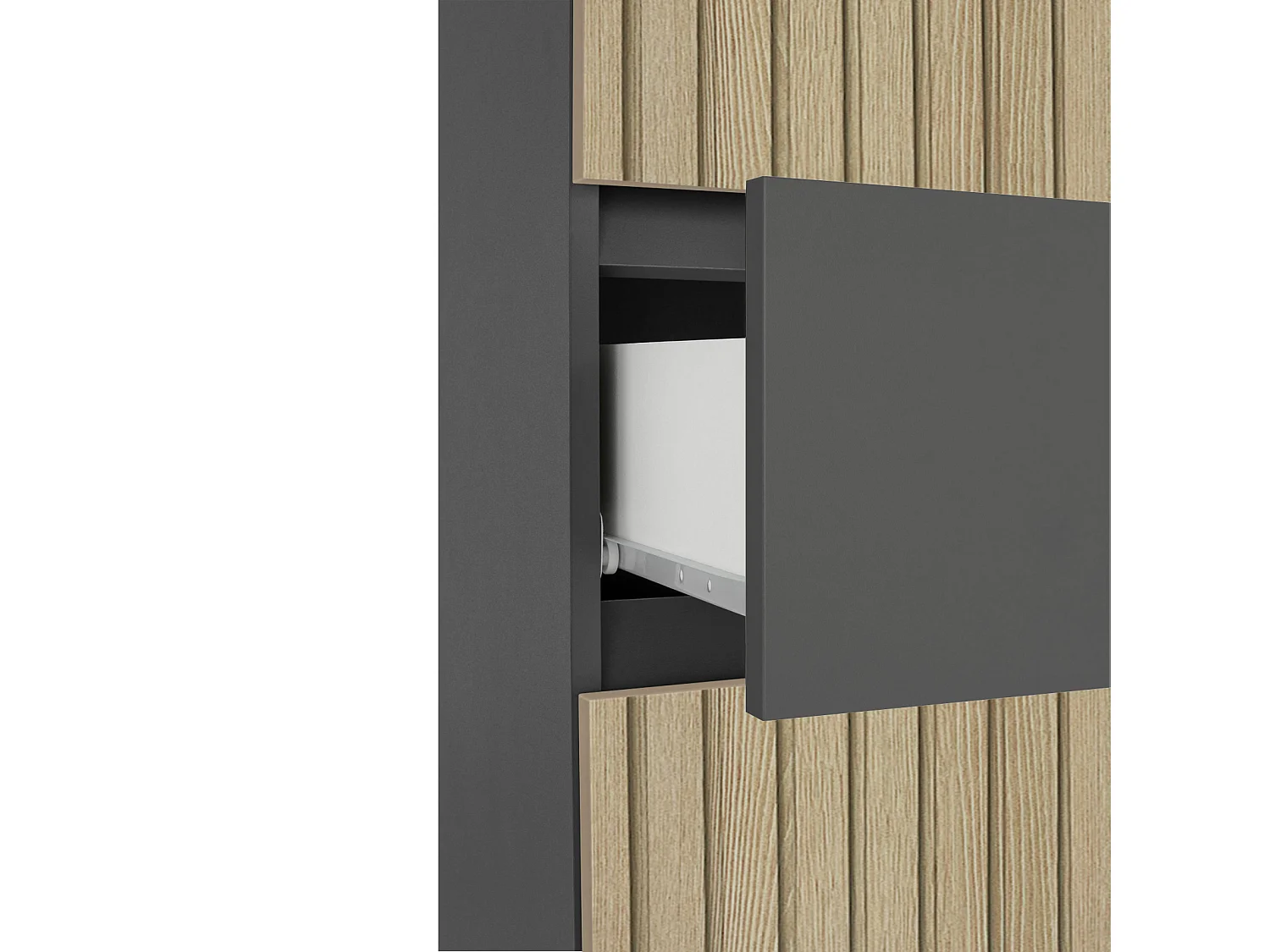 Wisla  | Mobile bagno a 2 ante in legno aspetto antracite