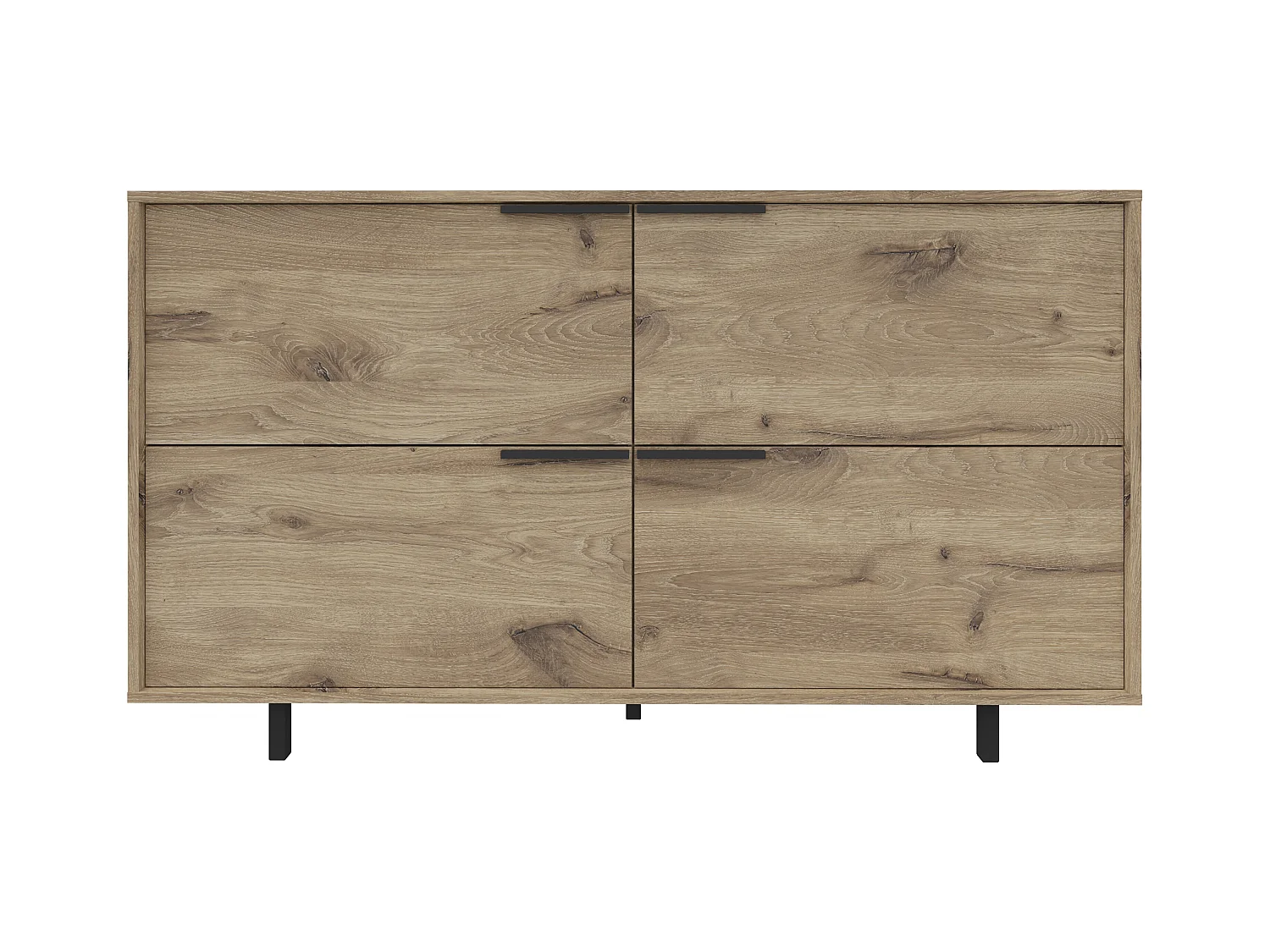 Alberto | Sideboard with 4 Flaps in Oak Look