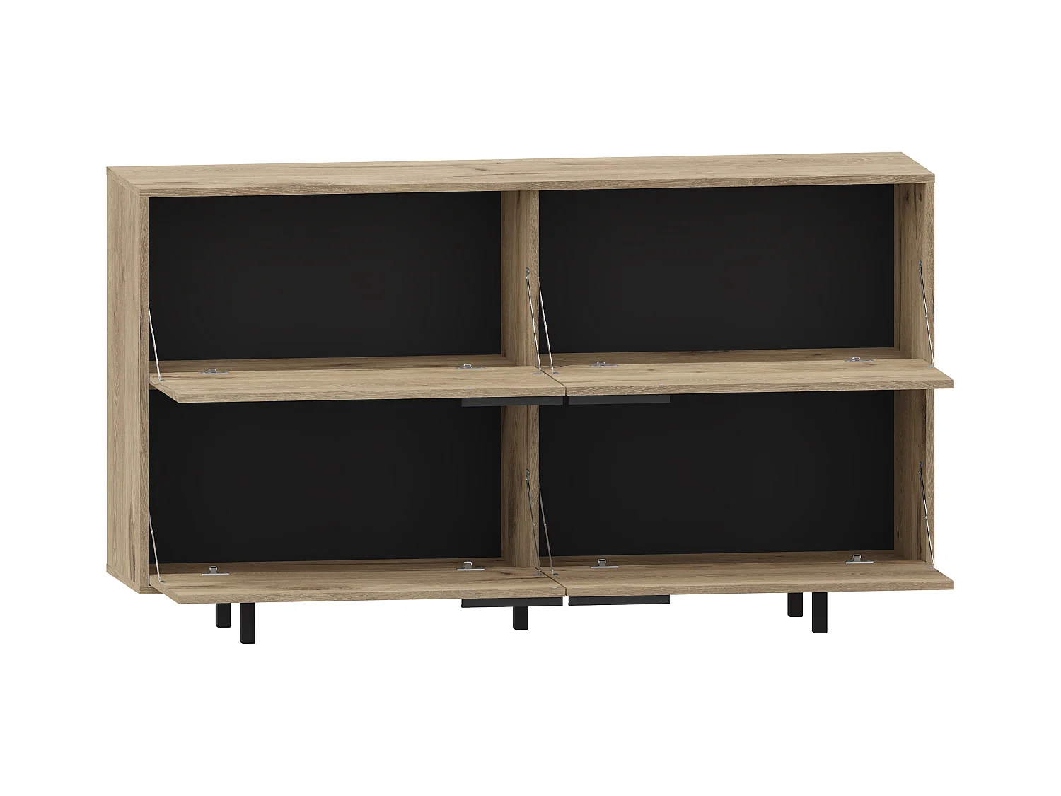 Alberto | Sideboard with 4 Flaps in Oak Look