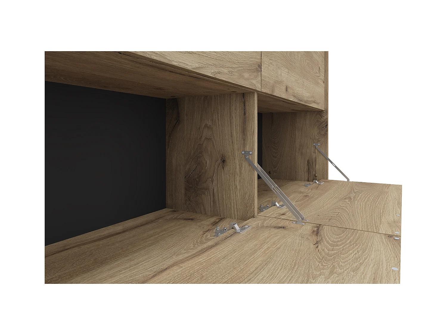 Alberto | Sideboard with 4 Flaps in Oak Look