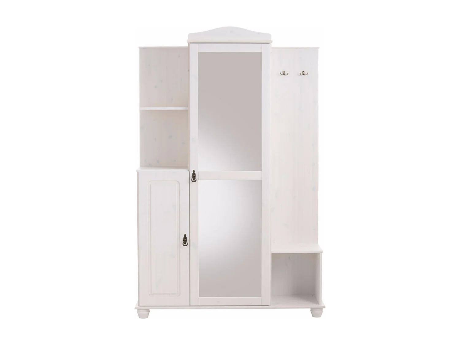 Finca | Armoire compacte avec miroir en blanc sapin