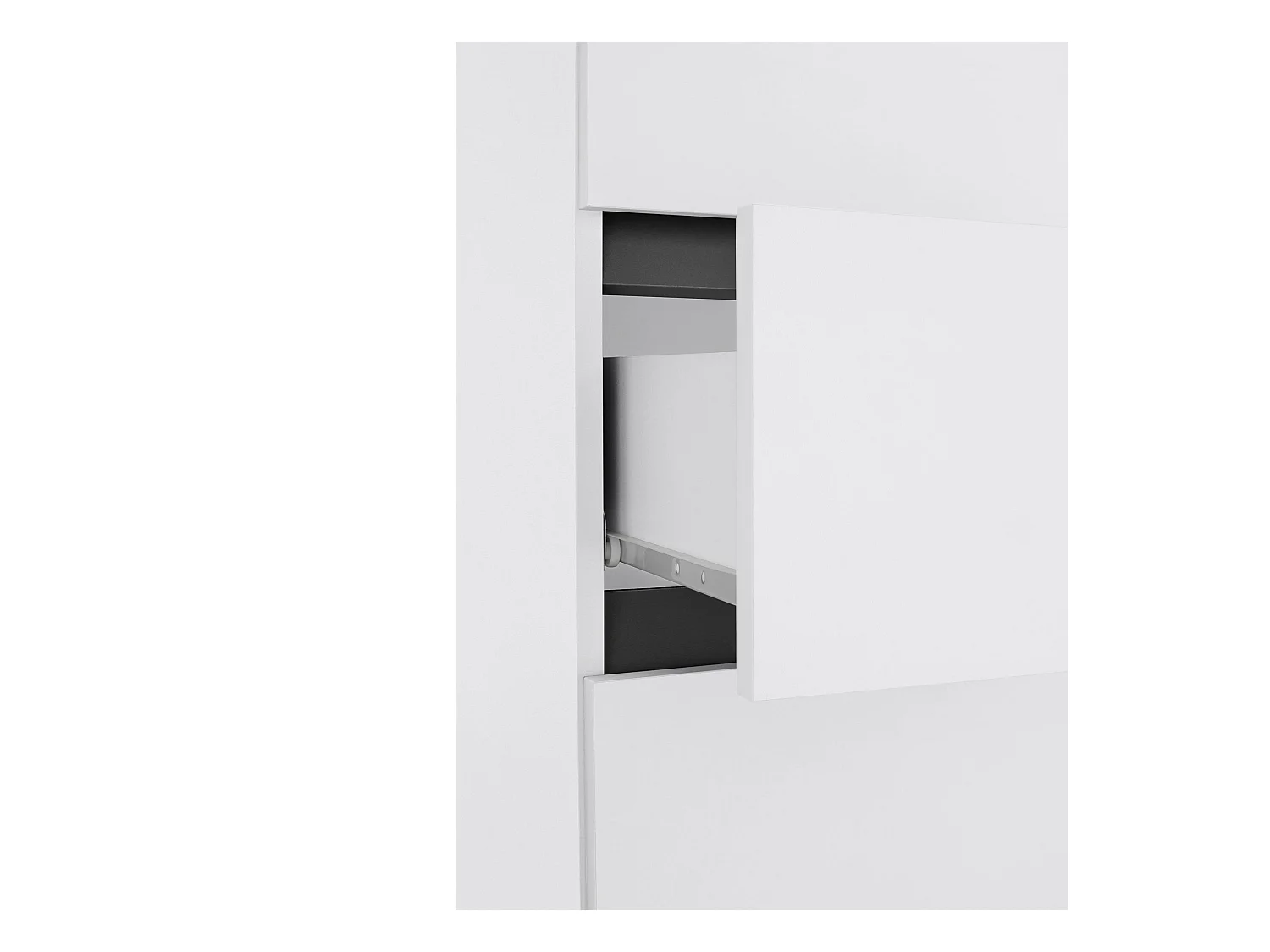 Wisla  | Meuble de salle de bain avec 4 portes 1 tiroir aspect bois blanc