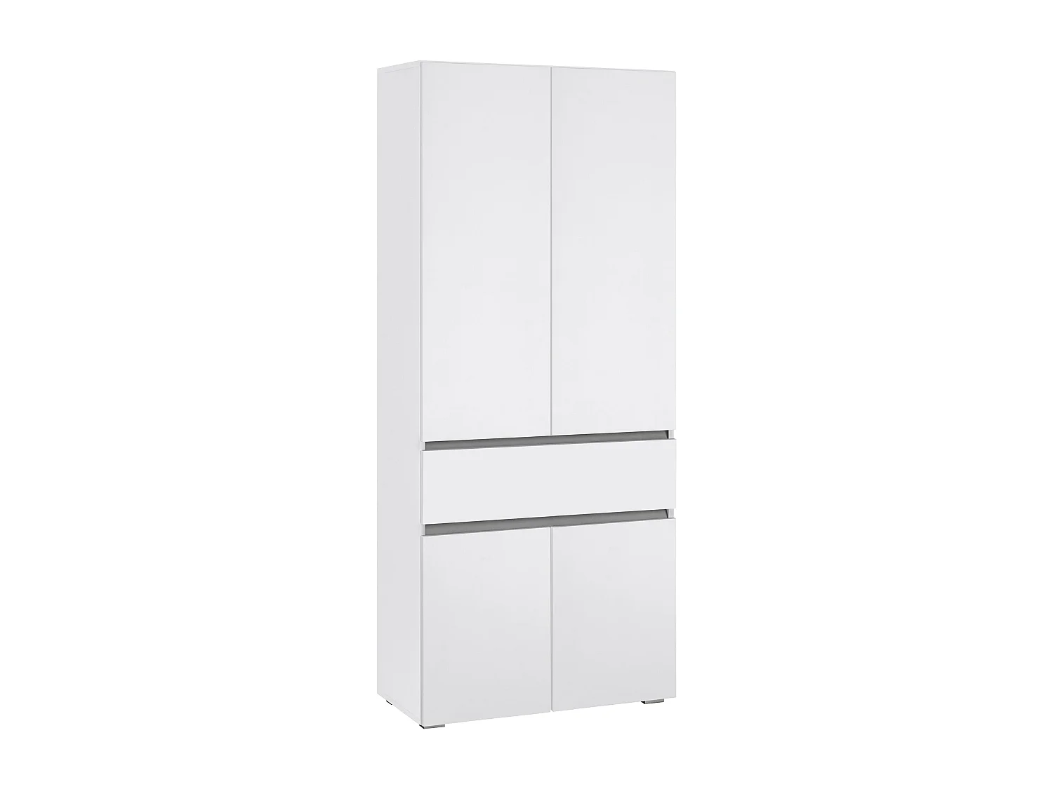 Wisla  | Meuble de salle de bain avec 4 portes 1 tiroir aspect bois blanc