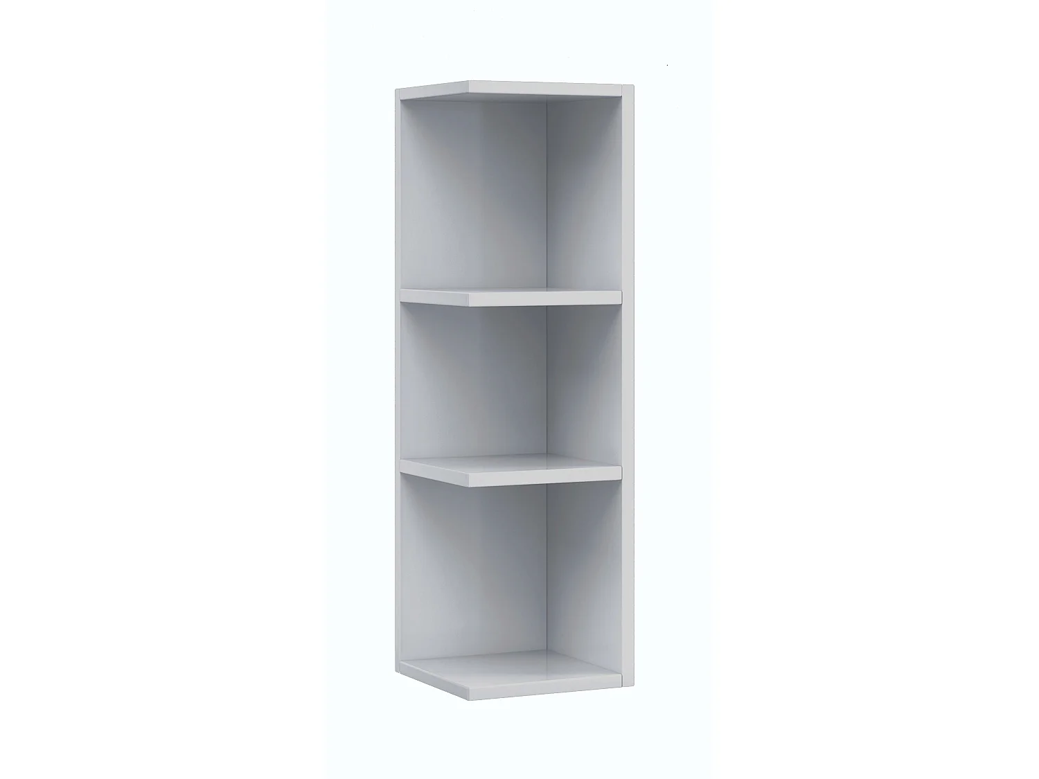 Pack armarios baño blanco brillo: 1 armario + 2 estantes, 100x65x21 cm