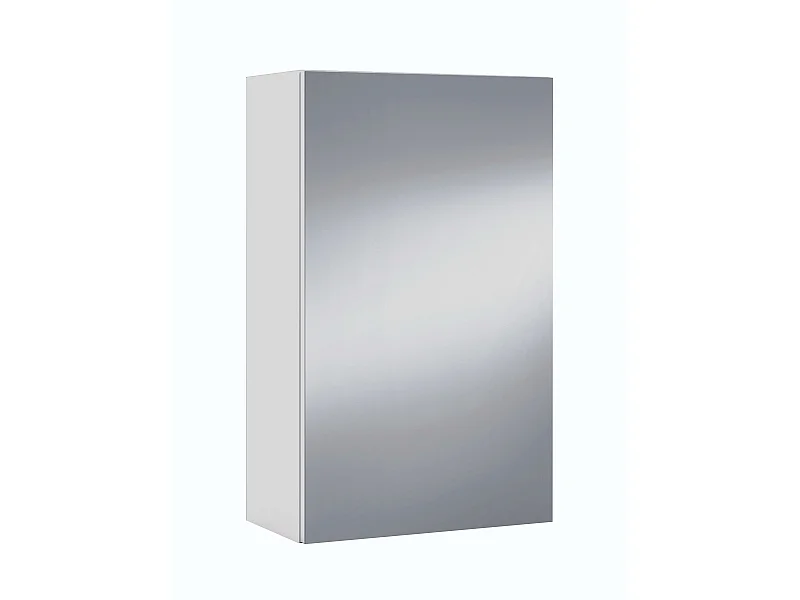 Pack armario baño espejo + 3 estantes blanco brillo 60x65x21 cm