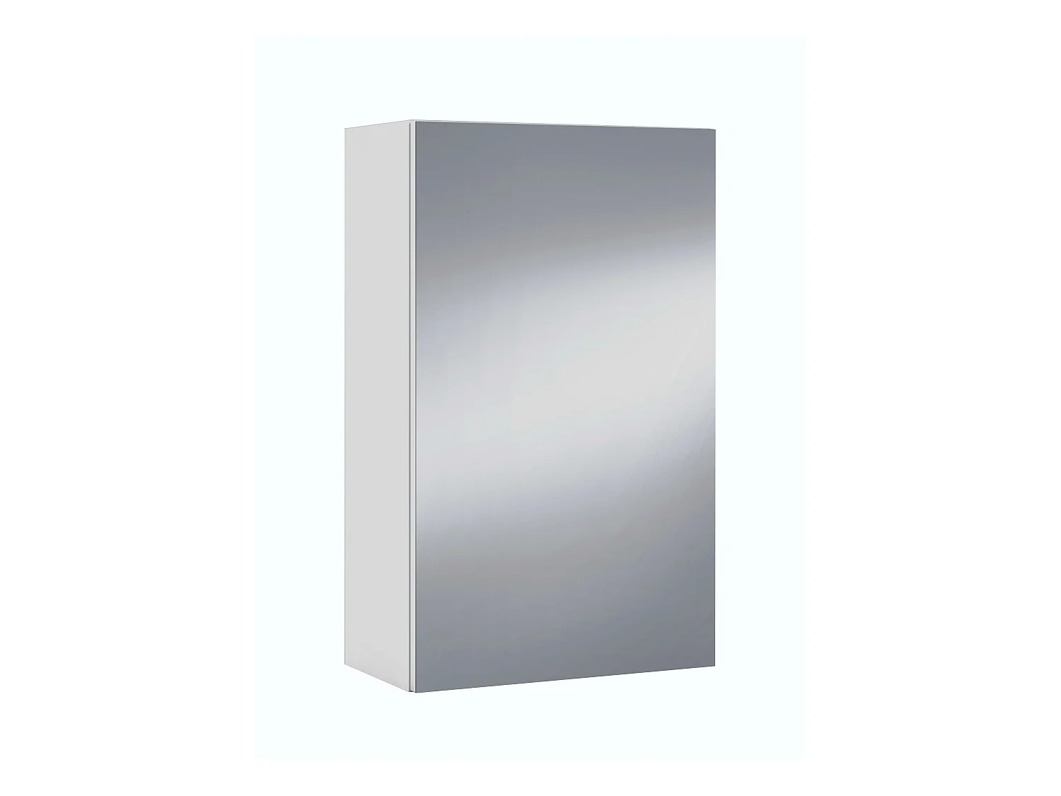 Pack de 2 armarios con espejo + 3 estantes blanco brillo 100x65x21 cm