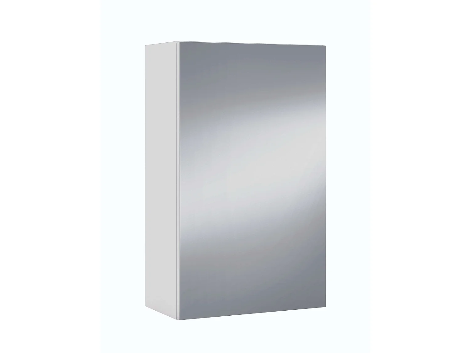 Pack de 2 armarios con espejo + 3 estantes blanco brillo 100x65x21 cm