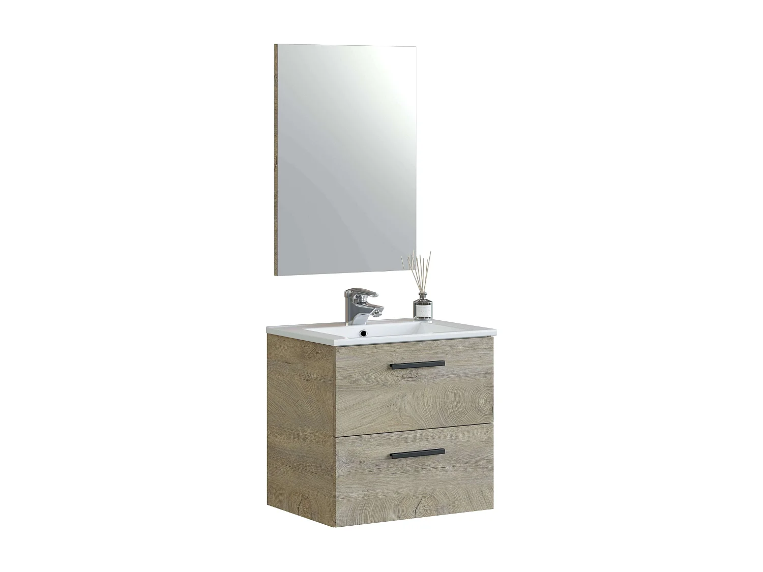 Pack Muebles Baño Aruba Melamina - Roble Alaska