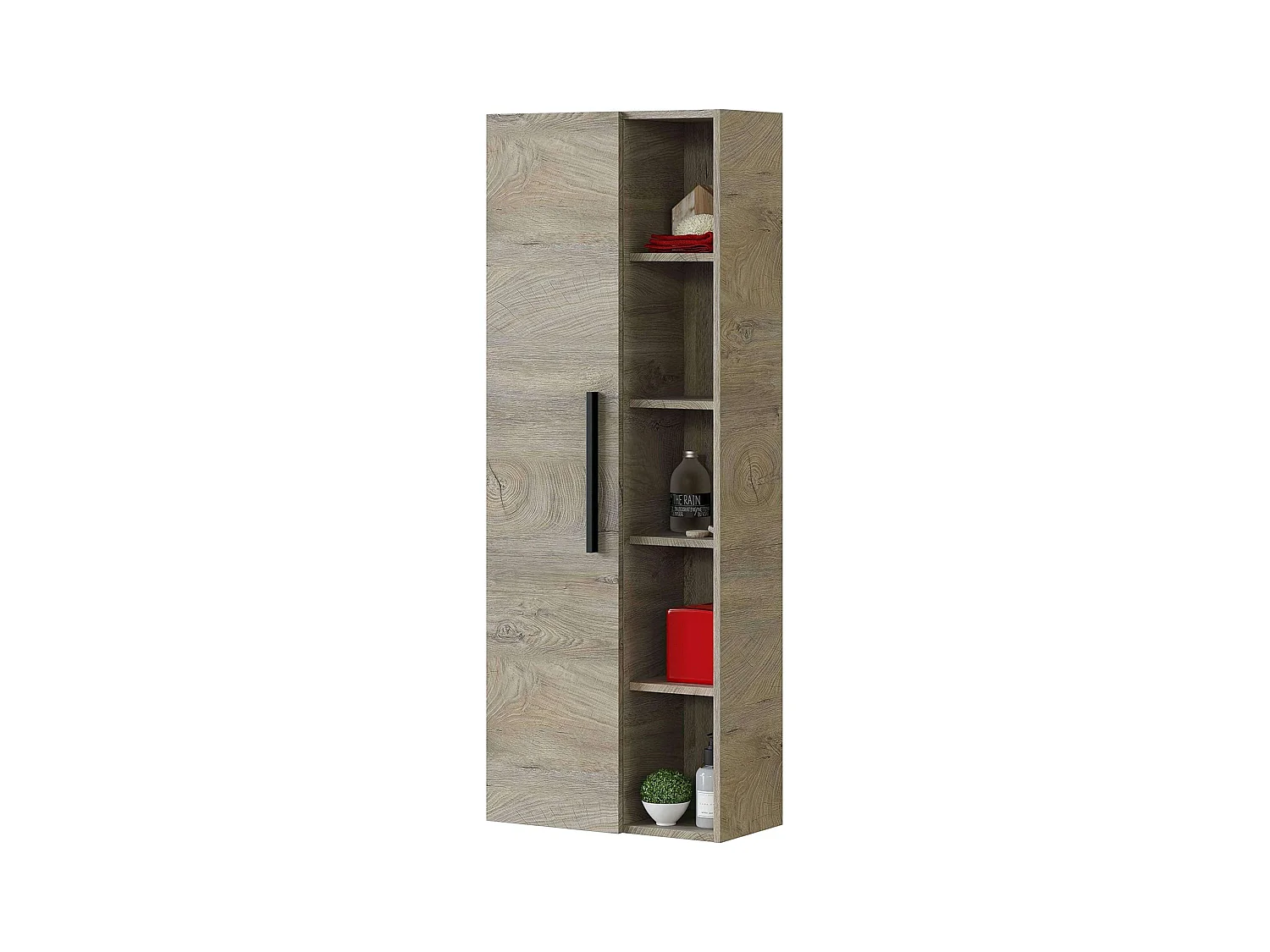 Pack Baño Roble Alaska: Mueble, Espejo, Lavabo, Columna Industrial