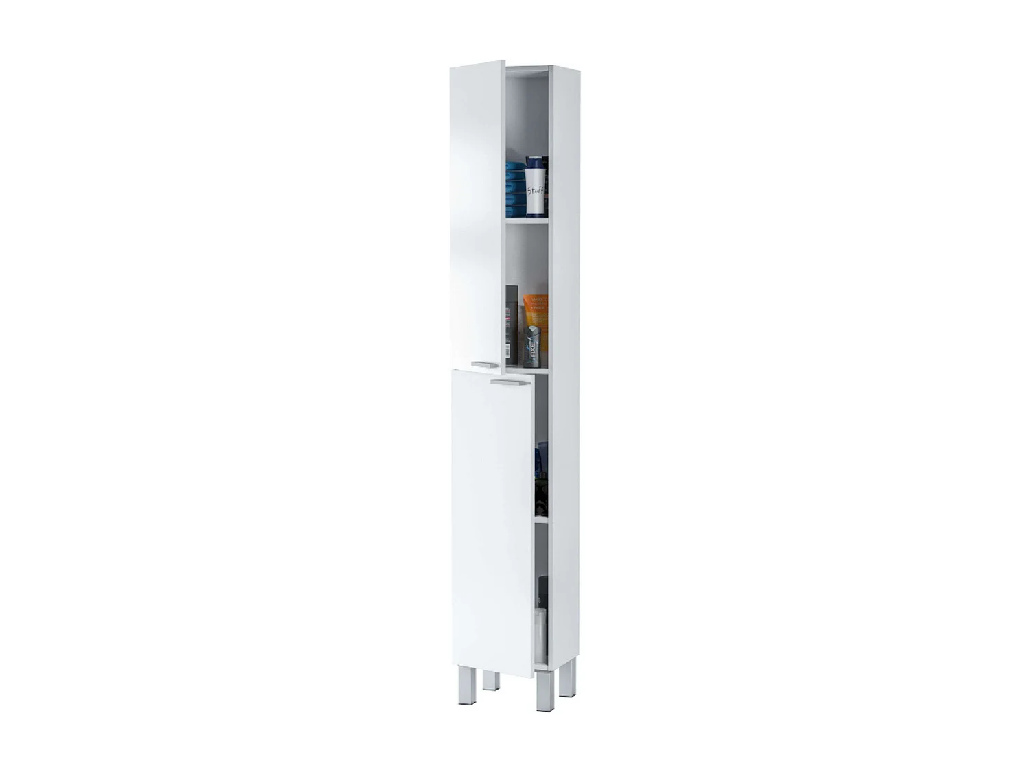 Pack Baño Mueble C/Lavamanos Cerám. y Columna Blanco Brillo