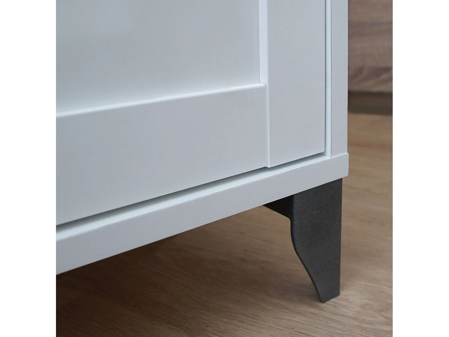 Pacote de móveis de banheiro branco/carvalho com coluna e inclui pia