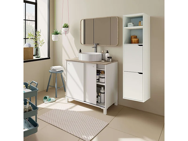 Pacote de Banho Sella Mel - Branco e Cambriano