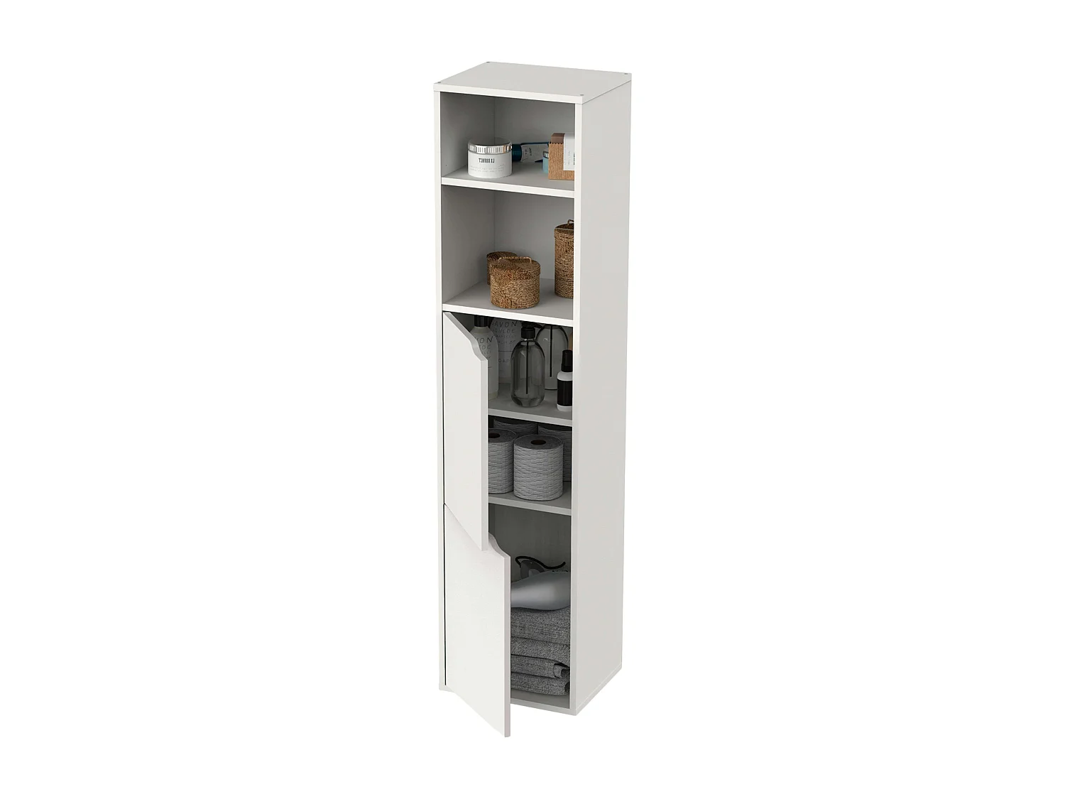 Pacote de móveis para banheiro Thames Gold/White Oak com pia de cerâmica
