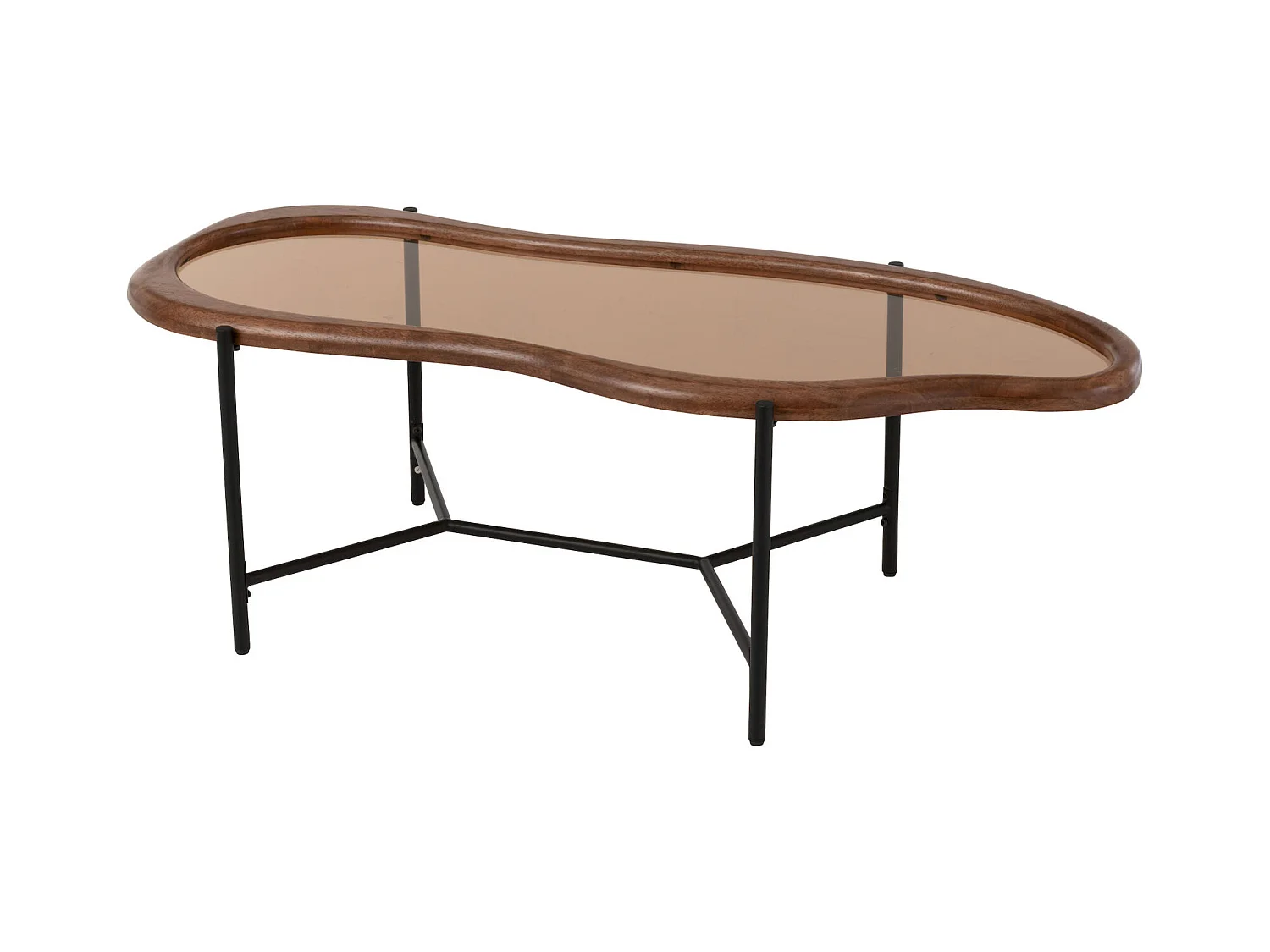 Table basse en verre multicolore design original pour salon moderne