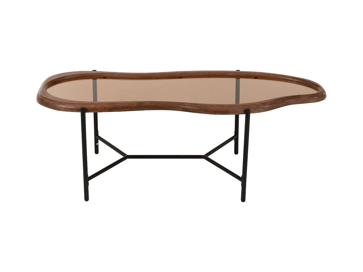 Table basse en verre multicolore design original pour salon moderne