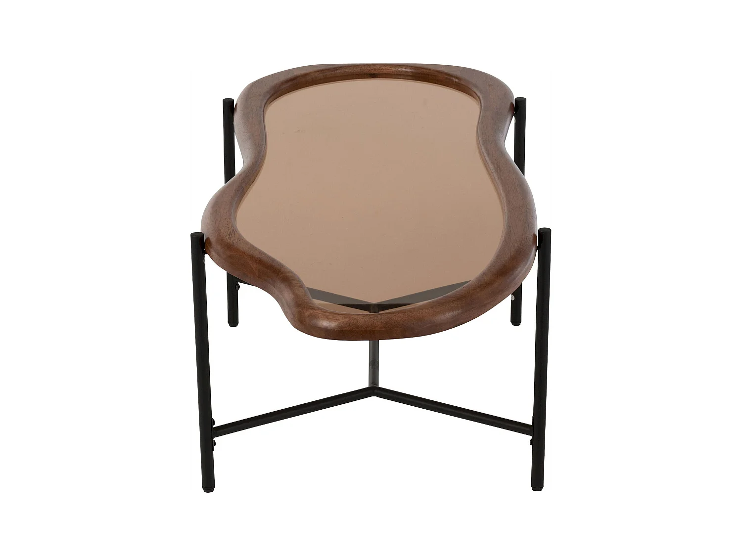 Table basse en verre multicolore design original pour salon moderne