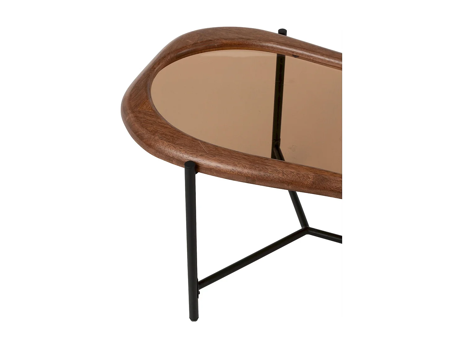 Table basse en verre multicolore design original pour salon moderne